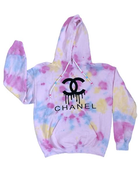 tie dye chanel hoodie|Designer Tie Dye Sweatshirt .